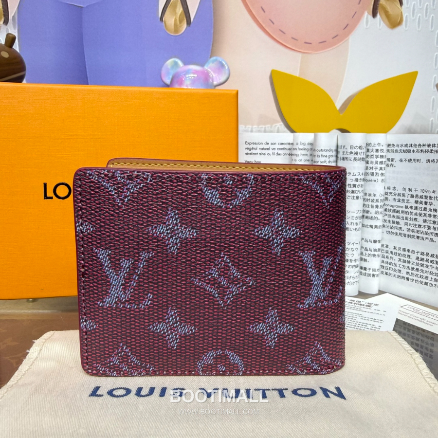 Louis Vuitton Slender Wallet Monogram Heritage 루이비통 슬렌더 월릿 모노그램 헤리티지 코티드 캔버스 M26837 M26838 버건디 11cm 2