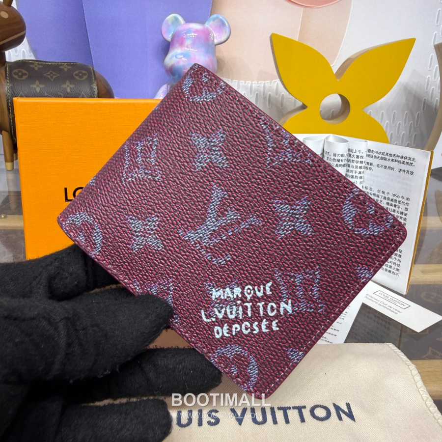 Louis Vuitton Slender Wallet Monogram Heritage 루이비통 슬렌더 월릿 모노그램 헤리티지 코티드 캔버스 M26837 M26838 버건디 11cm 3