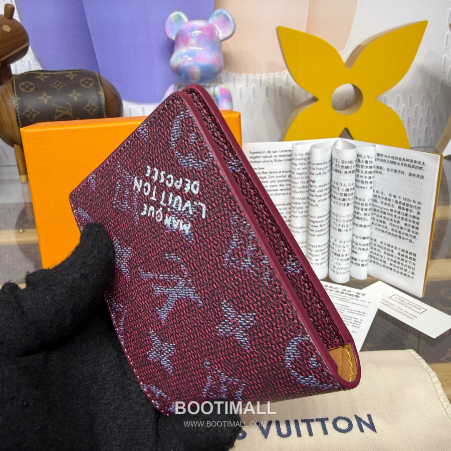 Louis Vuitton Slender Wallet Monogram Heritage 루이비통 슬렌더 월릿 모노그램 헤리티지 코티드 캔버스 M26837 M26838 버건디 11cm 4