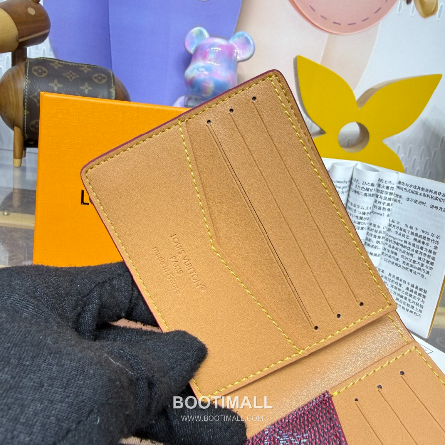 Louis Vuitton Slender Wallet Monogram Heritage 루이비통 슬렌더 월릿 모노그램 헤리티지 코티드 캔버스 M26837 M26838 버건디 11cm 5