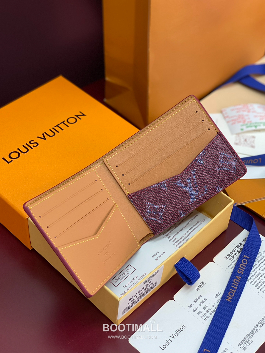 Louis Vuitton Slender Wallet Monogram Heritage 루이비통 슬렌더 월릿 모노그램 헤리티지 코티드 캔버스 M26837 M26838 버건디 11cm 7