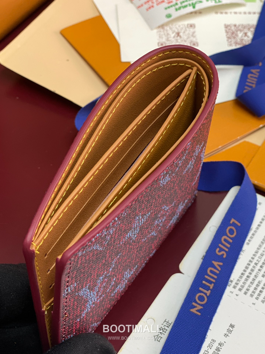 Louis Vuitton Slender Wallet Monogram Heritage 루이비통 슬렌더 월릿 모노그램 헤리티지 코티드 캔버스 M26837 M26838 버건디 11cm 10