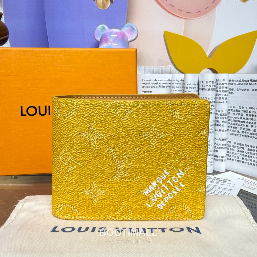 Louis Vuitton Slender Wallet Monogram Heritage 루이비통 슬렌더 월릿 모노그램 헤리티지 코티드 캔버스 M26837 M26838 옐로우 11cm 1