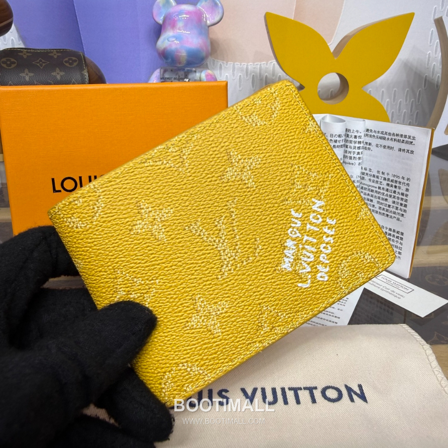 Louis Vuitton Slender Wallet Monogram Heritage 루이비통 슬렌더 월릿 모노그램 헤리티지 코티드 캔버스 M26837 M26838 옐로우 11cm 3