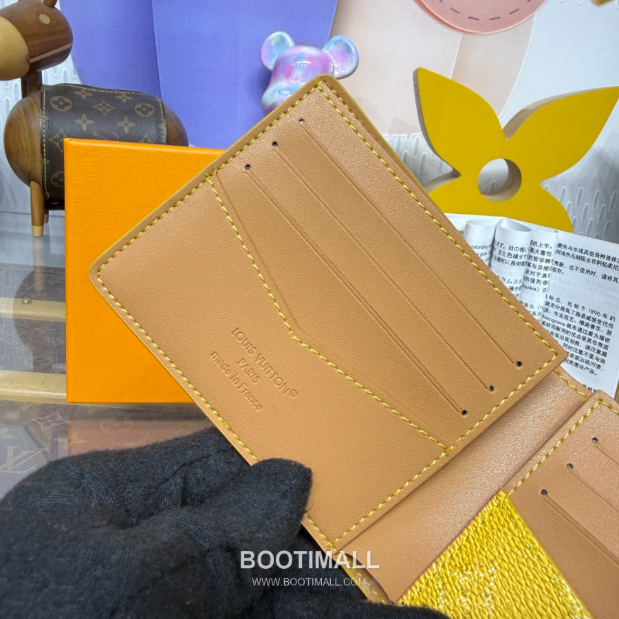 Louis Vuitton Slender Wallet Monogram Heritage 루이비통 슬렌더 월릿 모노그램 헤리티지 코티드 캔버스 M26837 M26838 옐로우 11cm 5