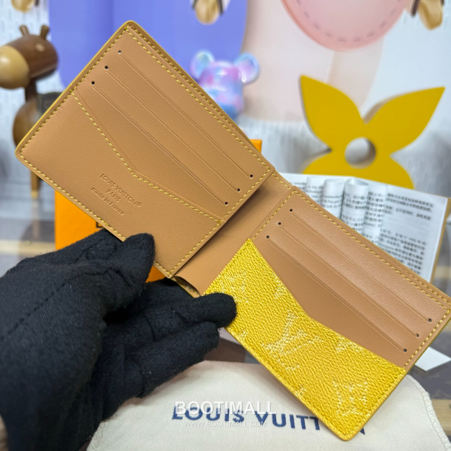 Louis Vuitton Slender Wallet Monogram Heritage 루이비통 슬렌더 월릿 모노그램 헤리티지 코티드 캔버스 M26837 M26838 옐로우 11cm 6