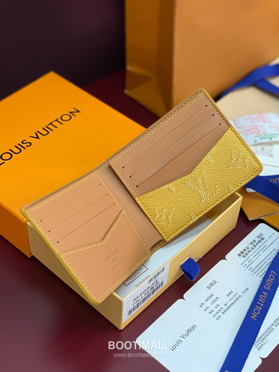 Louis Vuitton Slender Wallet Monogram Heritage 루이비통 슬렌더 월릿 모노그램 헤리티지 코티드 캔버스 M26837 M26838 옐로우 11cm 7