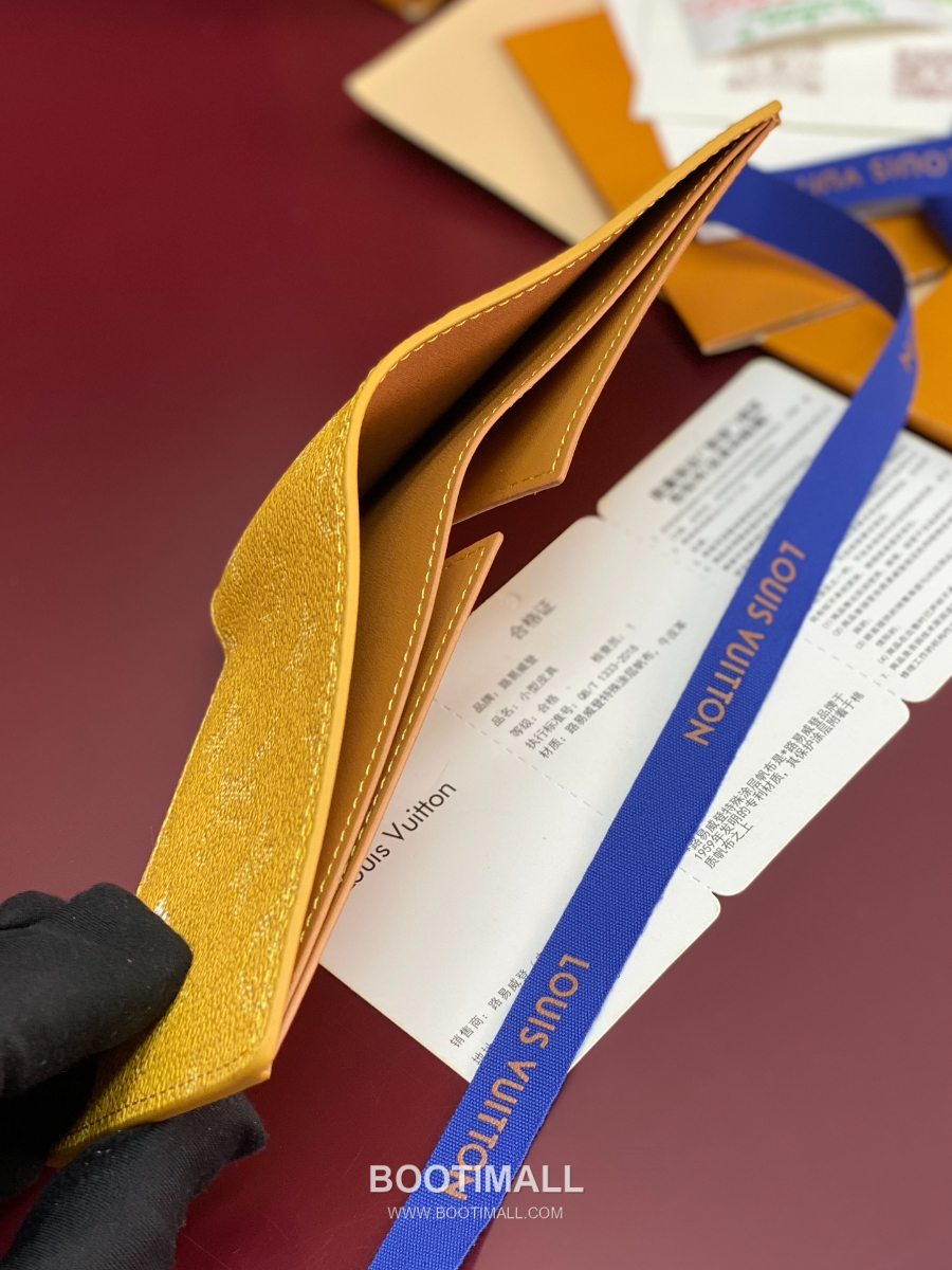 Louis Vuitton Slender Wallet Monogram Heritage 루이비통 슬렌더 월릿 모노그램 헤리티지 코티드 캔버스 M26837 M26838 옐로우 11cm 8