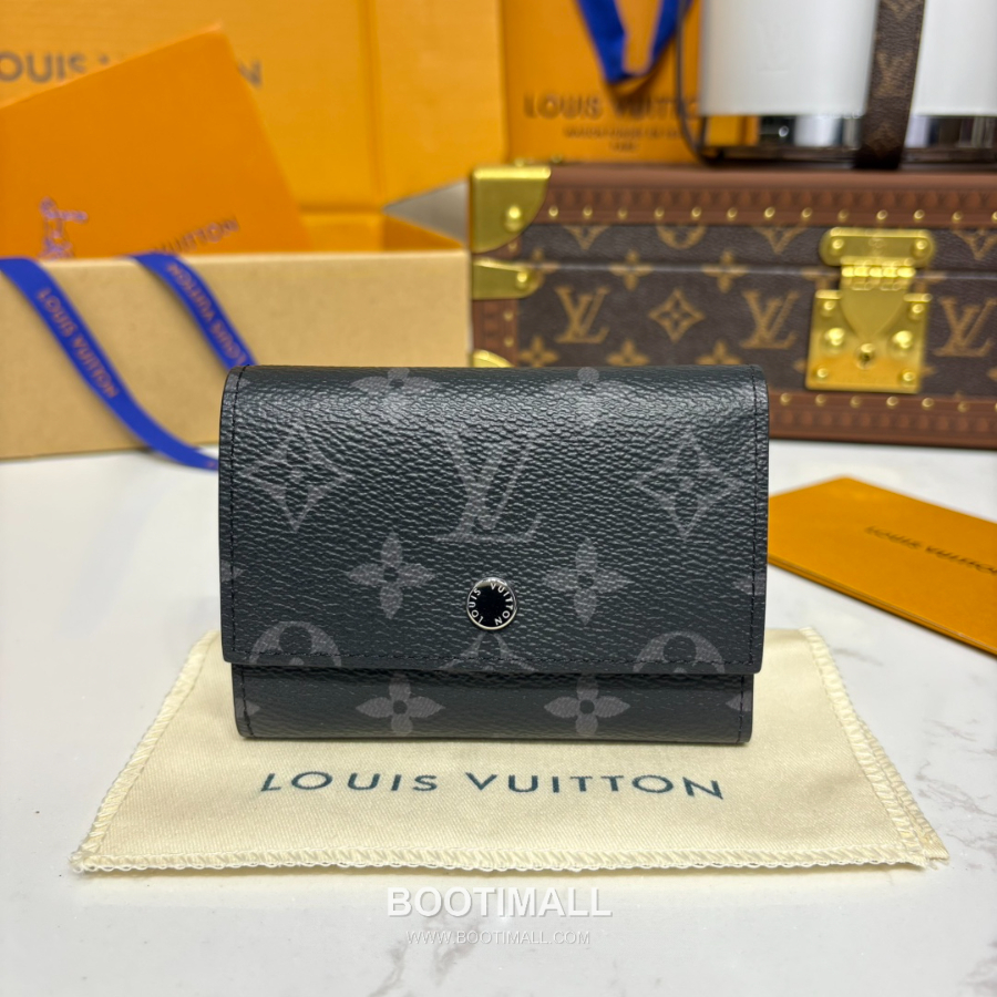 Louis Vuitton Victor Wallet Monogram Eclipse Coated Canvas M12598 루이비통 빅토르 월릿 모노그램 이클립스 코티드 캔버스 11.5cm 1