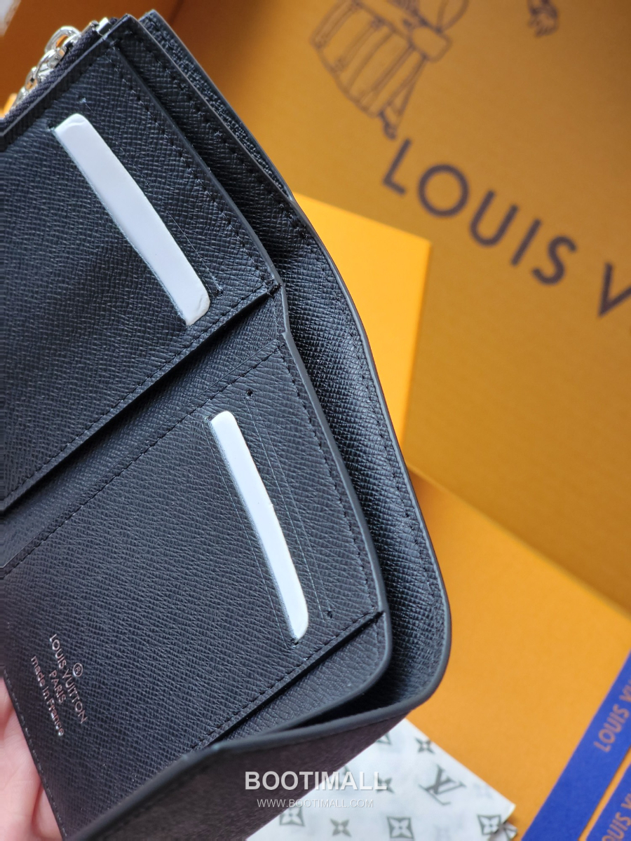 Louis Vuitton Victor Wallet Monogram Eclipse Coated Canvas M12598 루이비통 빅토르 월릿 모노그램 이클립스 코티드 캔버스 11.5cm 14