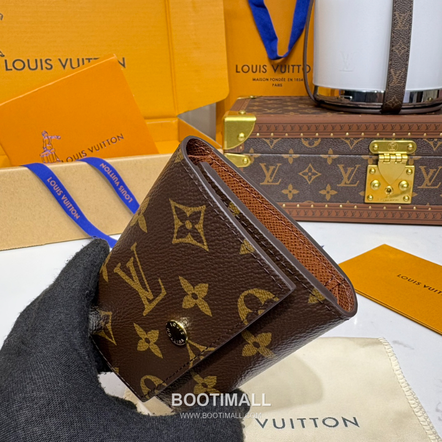 Louis Vuitton Victor Wallet Monogram Eclipse Coated Canvas M12598 루이비통 빅토르 월릿 모노그램 이클립스 코티드 캔버스 브라운 11.5cm 3