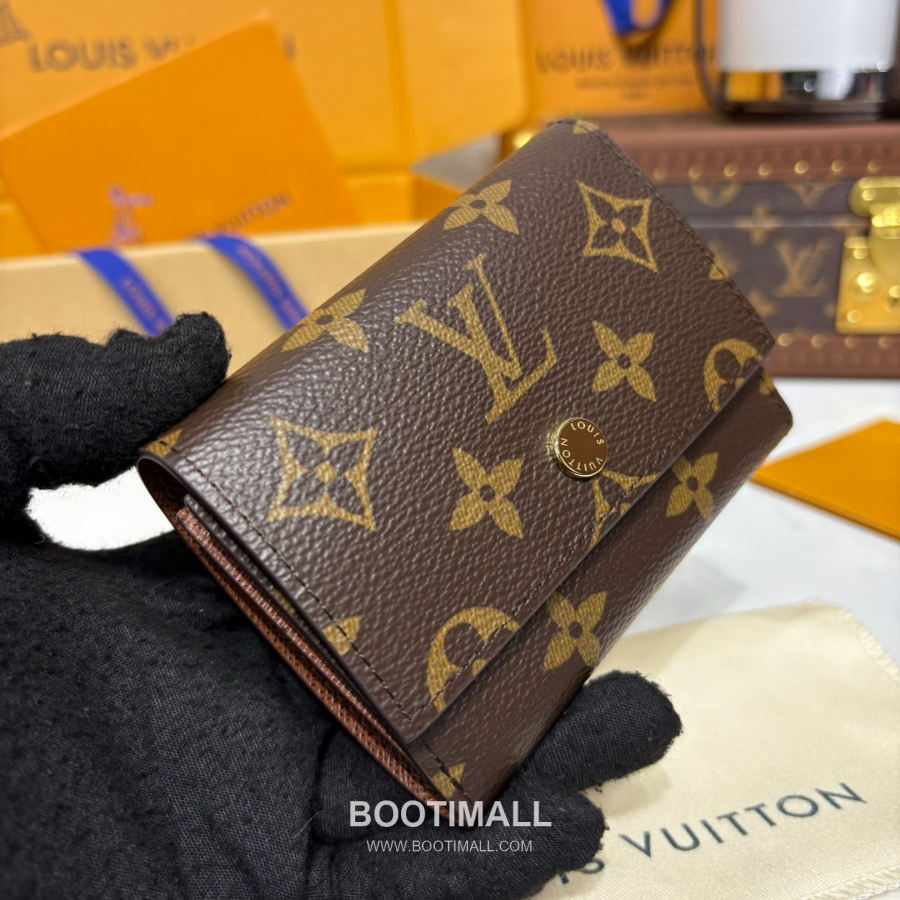 Louis Vuitton Victor Wallet Monogram Eclipse Coated Canvas M12598 루이비통 빅토르 월릿 모노그램 이클립스 코티드 캔버스 브라운 11.5cm 5