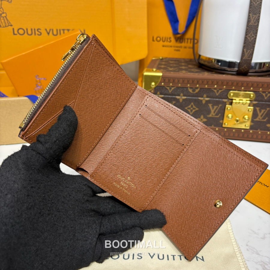Louis Vuitton Victor Wallet Monogram Eclipse Coated Canvas M12598 루이비통 빅토르 월릿 모노그램 이클립스 코티드 캔버스 브라운 11.5cm 9