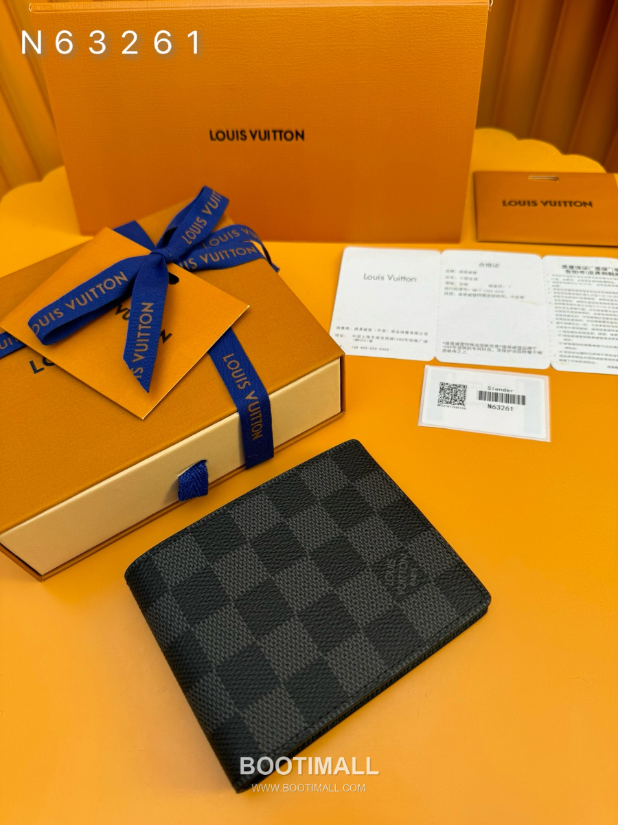 Louis Vuitton Slender Wallet N63261 루이비통 슬렌더 반지갑 다미에 앙피니 레더 11cm 3