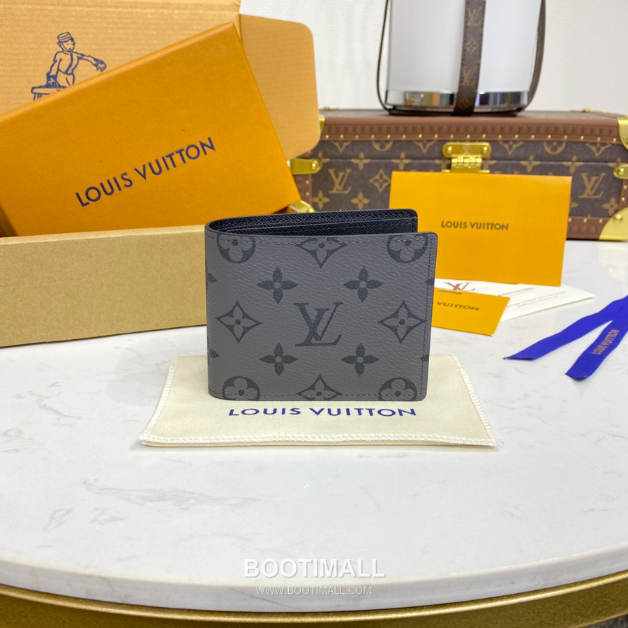 Louis Vuitton Slender Wallet Monogram M80906 루이비통 슬렌더 월릿 모노그램 이클립스 리버스 코티드 캔버스 11cm 1
