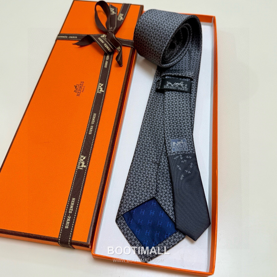 Hermès Printed Silk Tie Hermès 에르메스 프린트 실크 넥타이 148cm 7