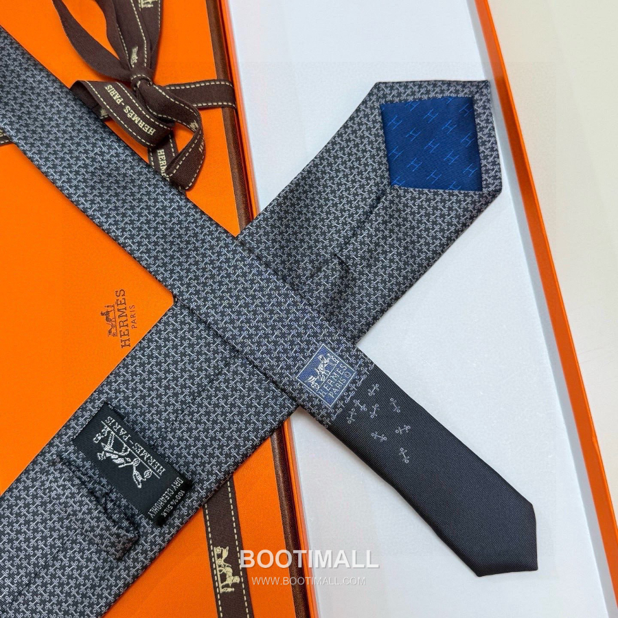 Hermès Printed Silk Tie Hermès 에르메스 프린트 실크 넥타이 148cm 8