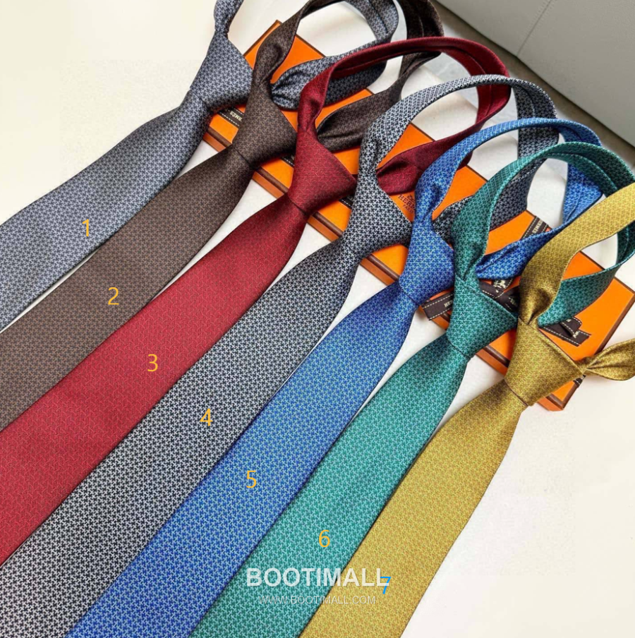 Hermès Printed Silk Tie Hermès 에르메스 프린트 실크 넥타이 148cm 1