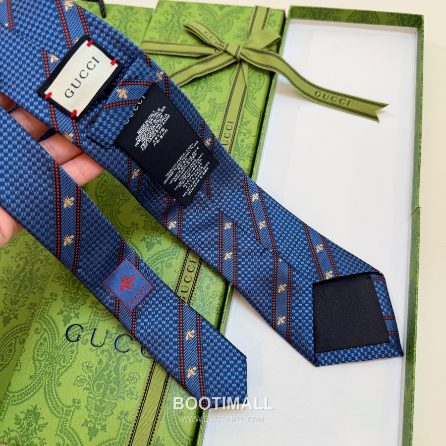 Gucci Bee Jacquard Silk Tie 구찌 꿀벌 자카드 실크 넥타이 148cm 5