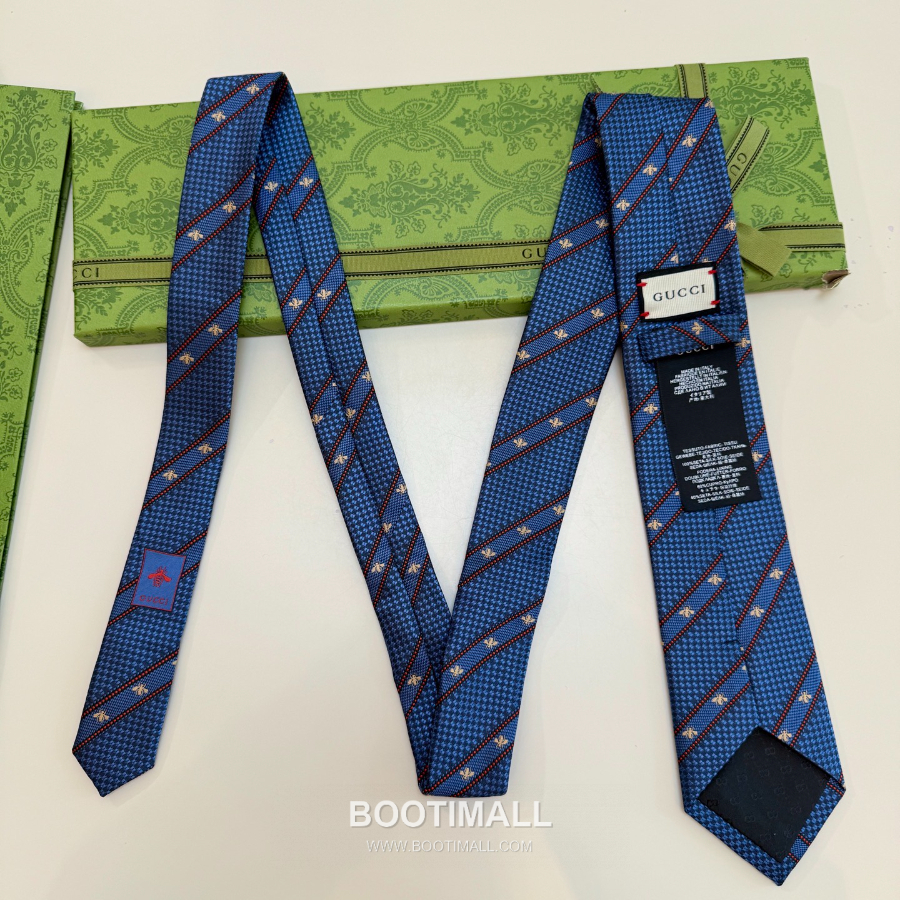 Gucci Bee Jacquard Silk Tie 구찌 꿀벌 자카드 실크 넥타이 148cm 8