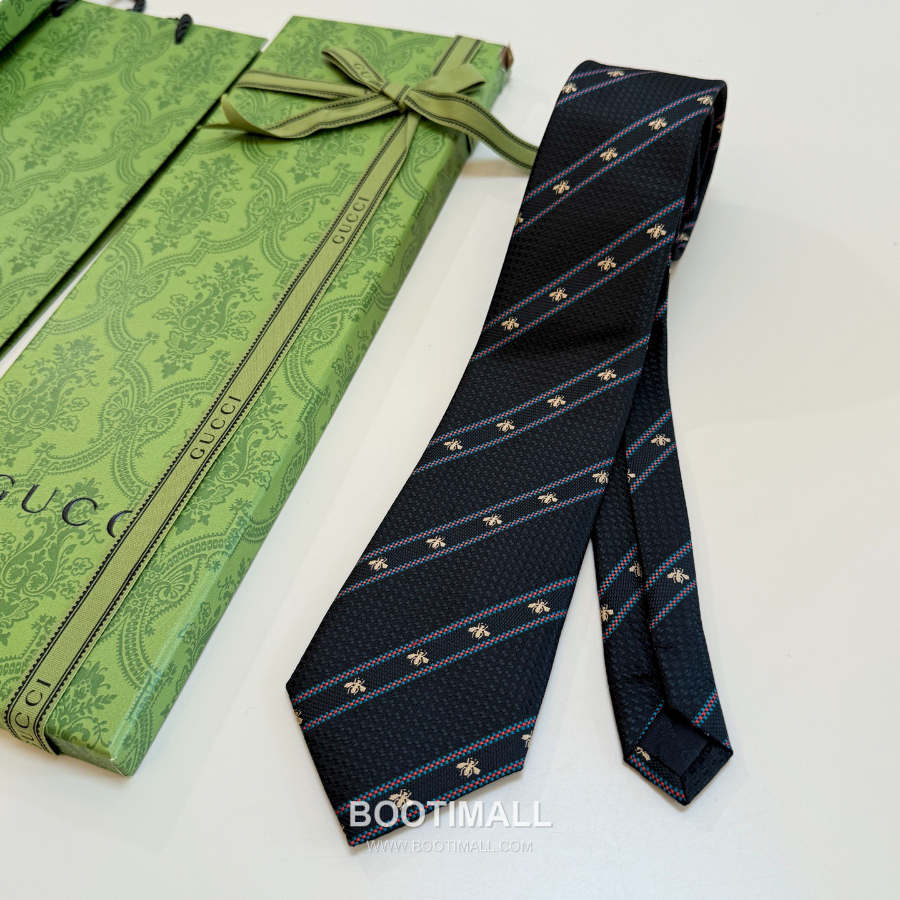 Gucci Bee Jacquard Silk Tie 구찌 꿀벌 자카드 실크 넥타이 148cm 11