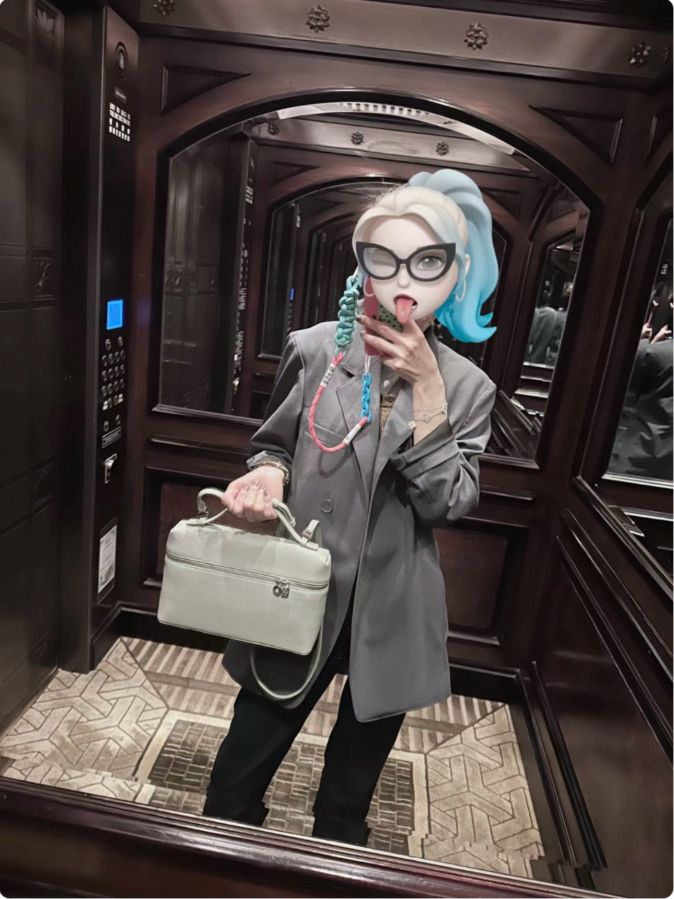 Loro Piana 로로피아나 로로 피아나 L27 엑스트라 포켓 라이트 베이지 크로스백 1