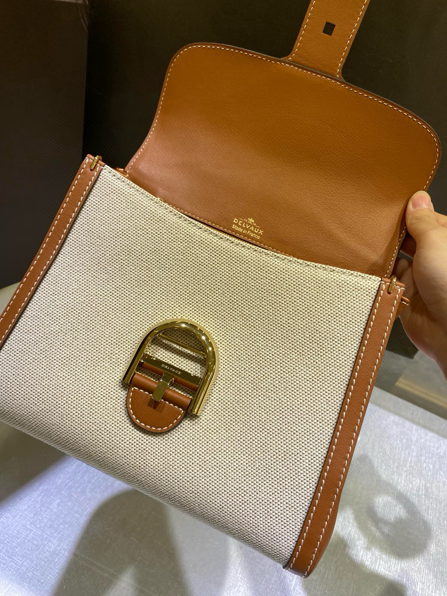 Delvaux 델보 브리앙 PM 캔버스 토트백 15