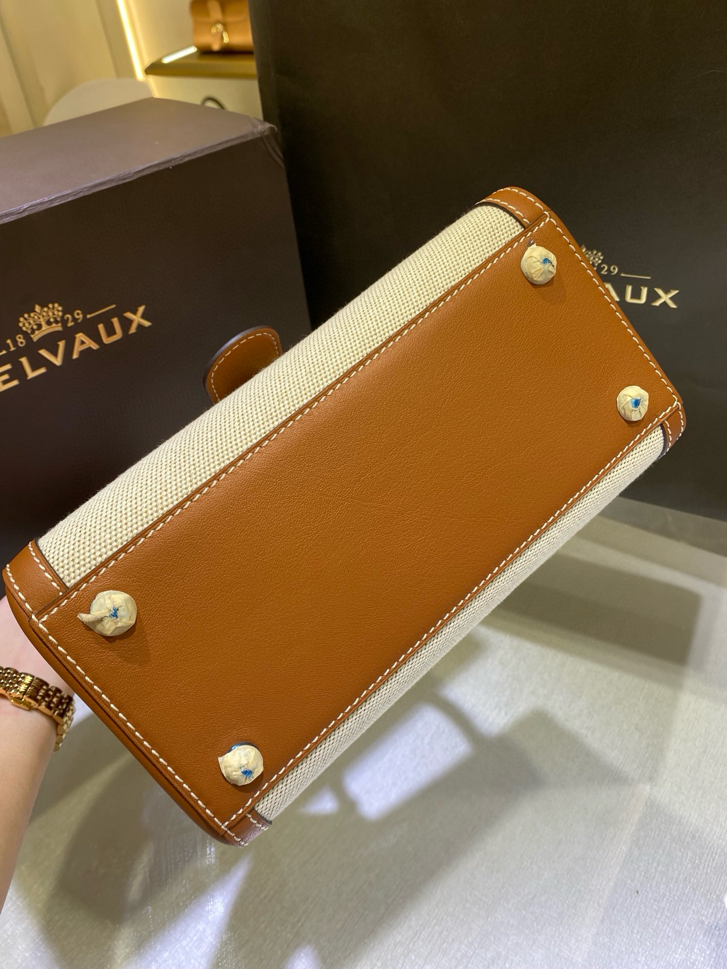 Delvaux 델보 브리앙 PM 캔버스 토트백 17