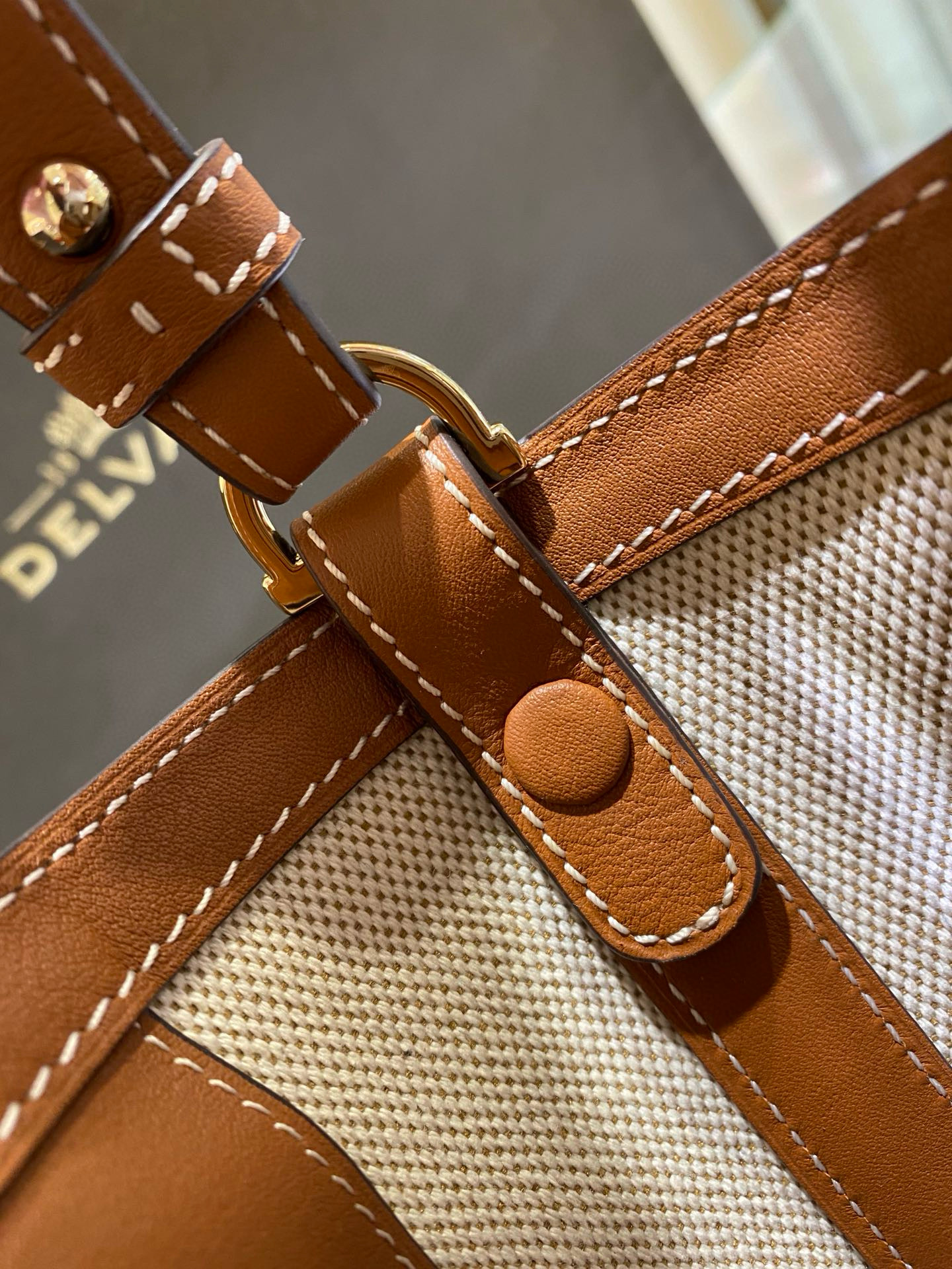 Delvaux 델보 Pin 버킷 캔버스 버킷백 11