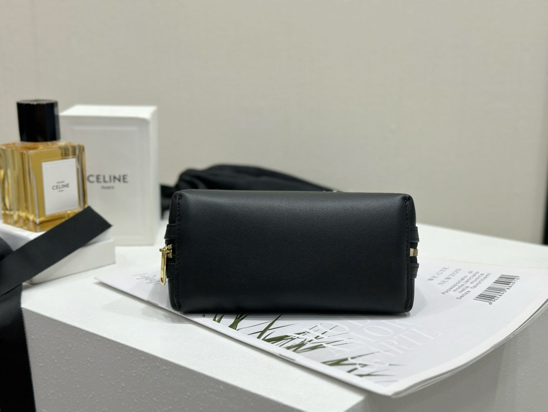 Celine 셀린느 광택 소가죽 체인 파우치백 9