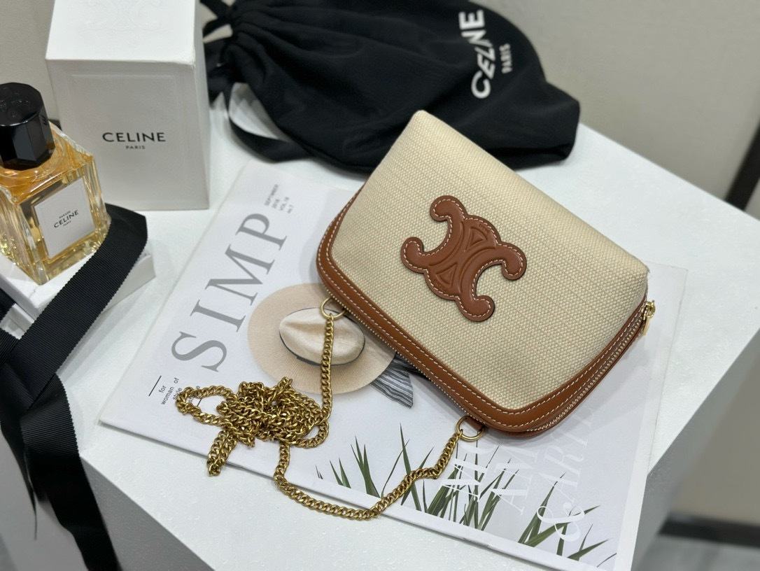 Celine 셀린느 체인 스트랩 베이지 파우치 백 8