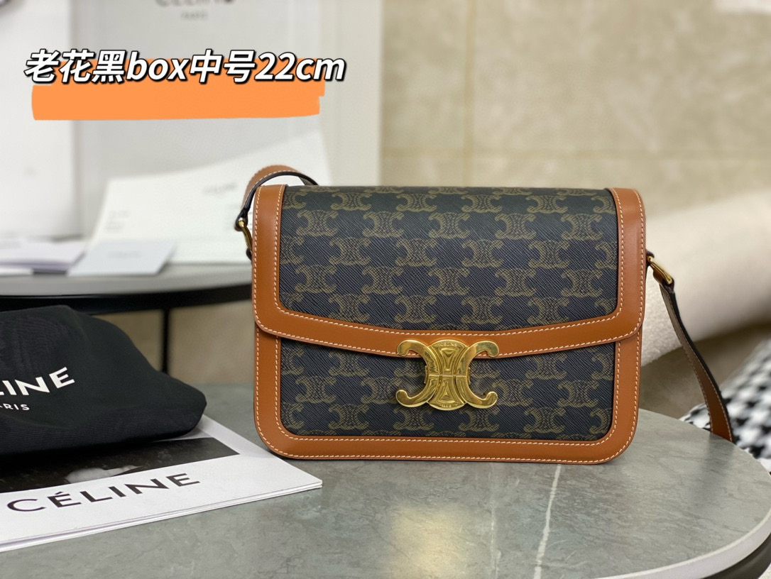 Celine 셀린느 트리오므프 박스 중형 모노그램 숄더백 1