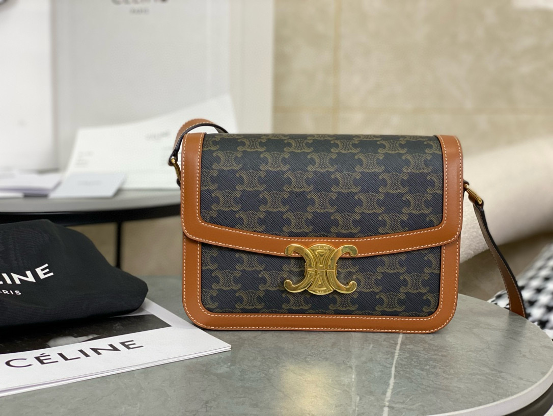 Celine 셀린느 트리오므프 박스 중형 모노그램 숄더백 2