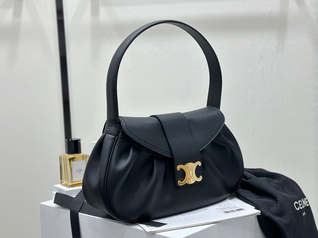 Celine 셀린느 폴리 중형 소프트 송아지 가죽 핸드백 2