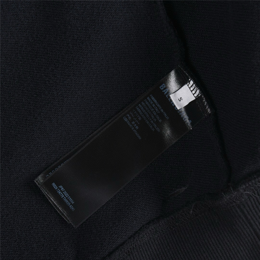 Balenciaga 발렌시아가 25FW 입체 고무 나염 워싱 디스트로이드 후드 티셔츠 18