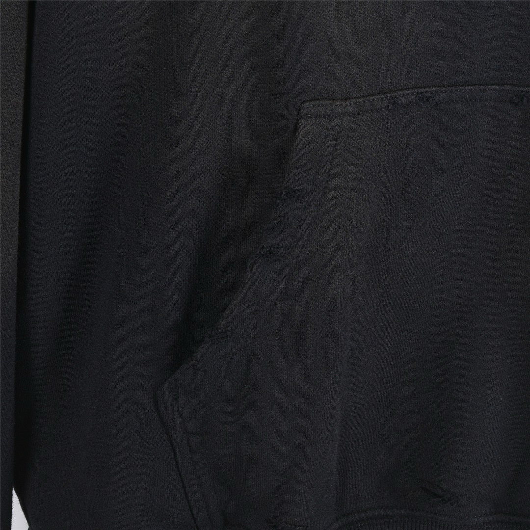 Balenciaga 발렌시아가 25FW 입체 고무 나염 워싱 디스트로이드 후드 티셔츠 16