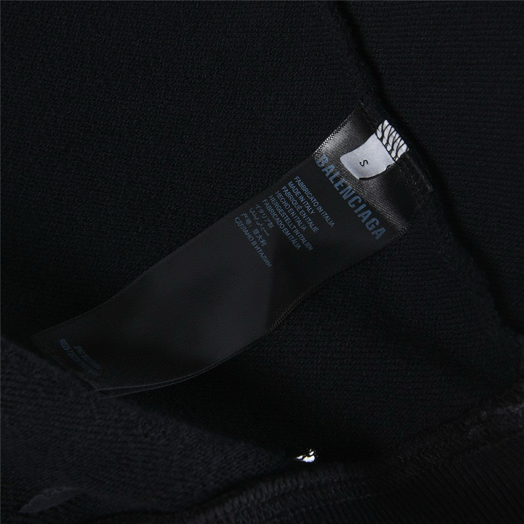 Balenciaga 발렌시아가 25FW 입체 고무 나염 워싱 디스트로이드 후드 티셔츠 18