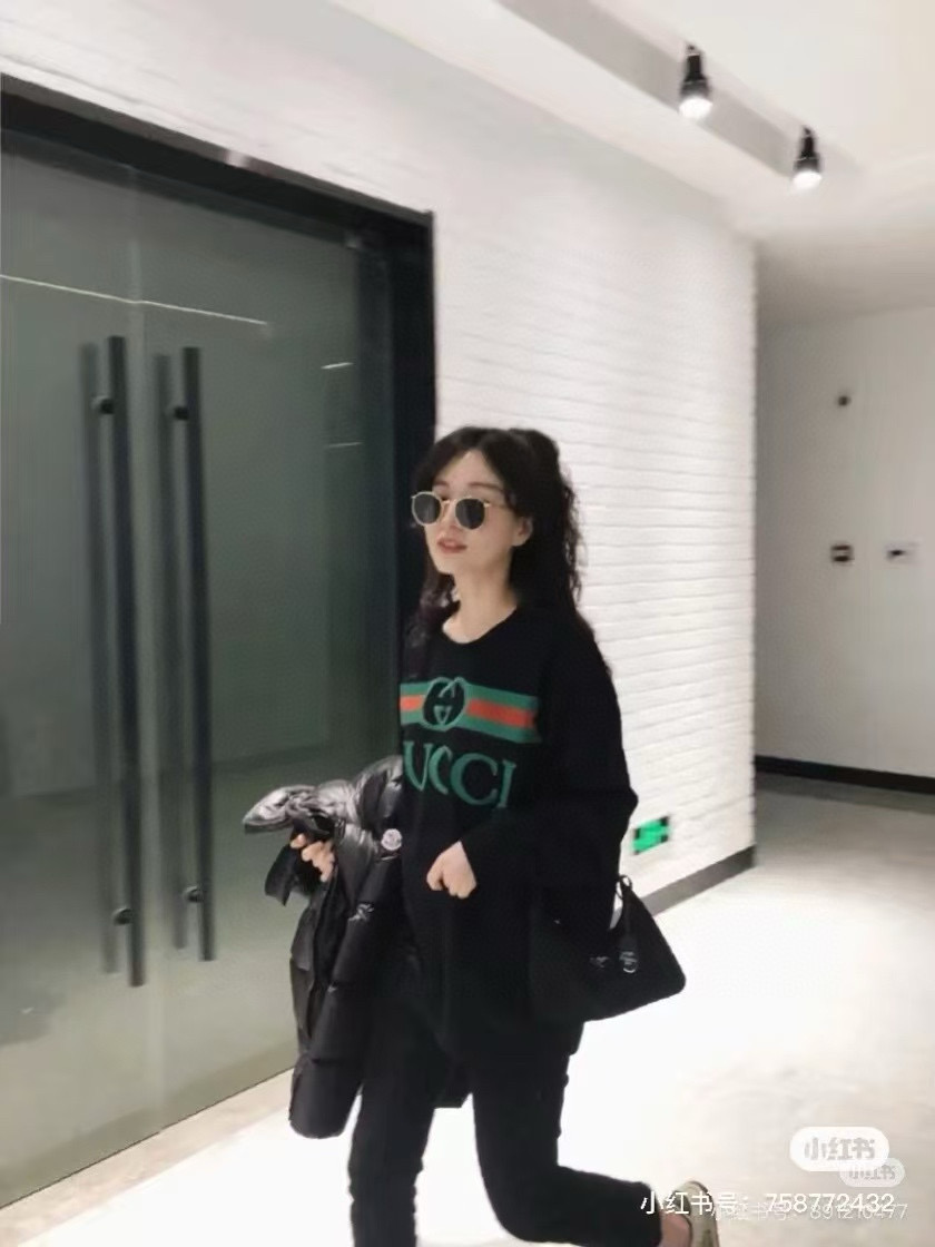 Gucci 구찌 레드 그린 웨이스트 밴드 로고 자수 라운드넥 맨투맨 6