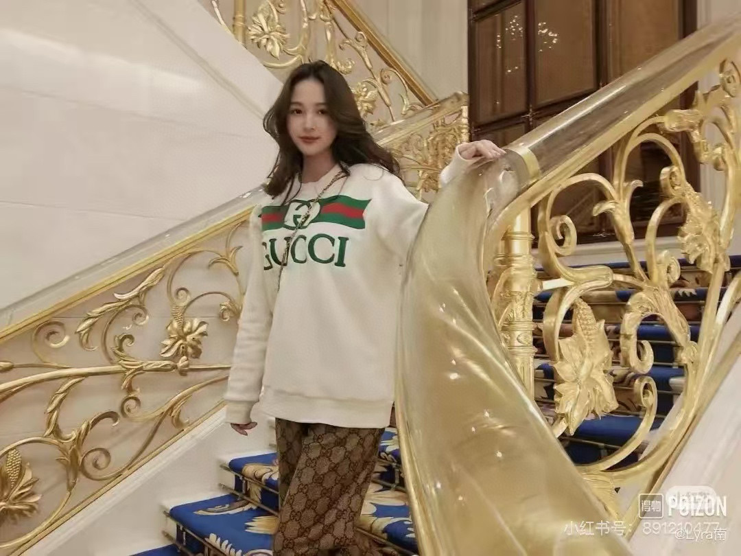 Gucci 구찌 레드 그린 웨이스트 밴드 로고 자수 라운드넥 맨투맨 6