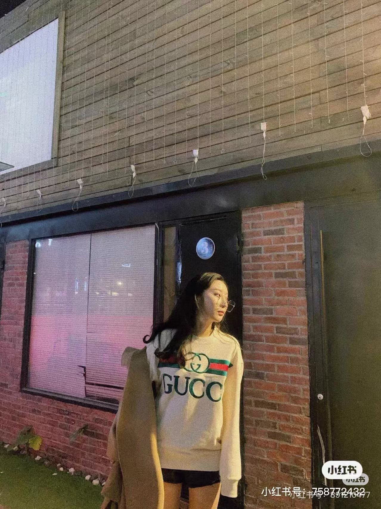 Gucci 구찌 레드 그린 웨이스트 밴드 로고 자수 라운드넥 맨투맨 9