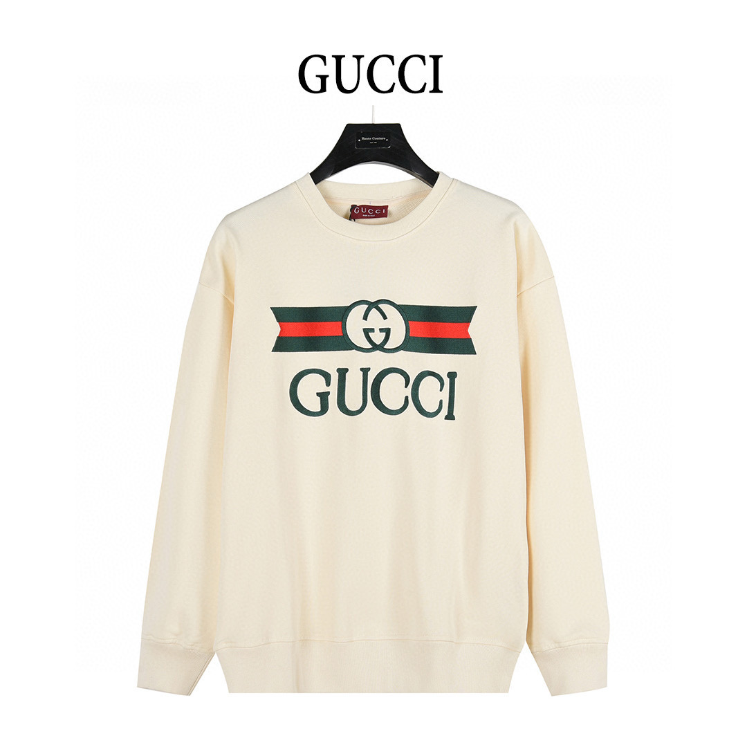 Gucci 구찌 레드 그린 웨이스트 밴드 로고 자수 라운드넥 맨투맨 10