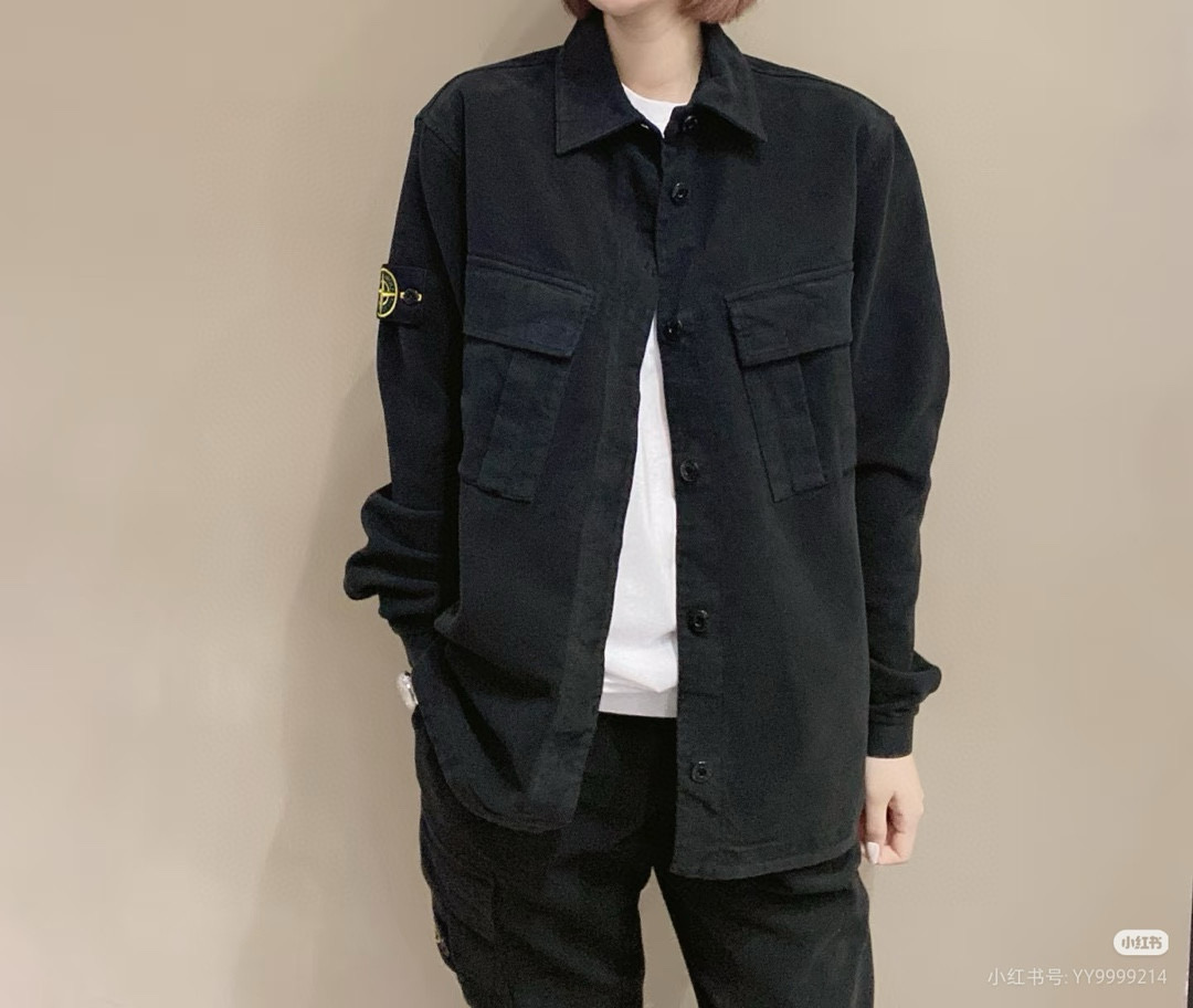 Stone Island 스톤 아일랜드 램스울 블랙 셔츠 자켓 6