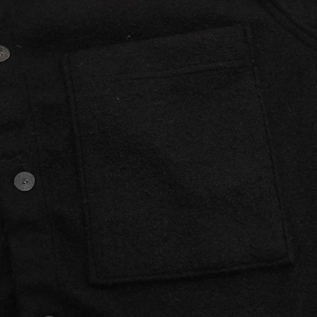 Stone Island 스톤 아일랜드 램스울 블랙 셔츠 자켓 12