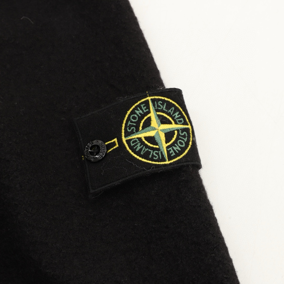Stone Island 스톤 아일랜드 램스울 블랙 셔츠 자켓 14