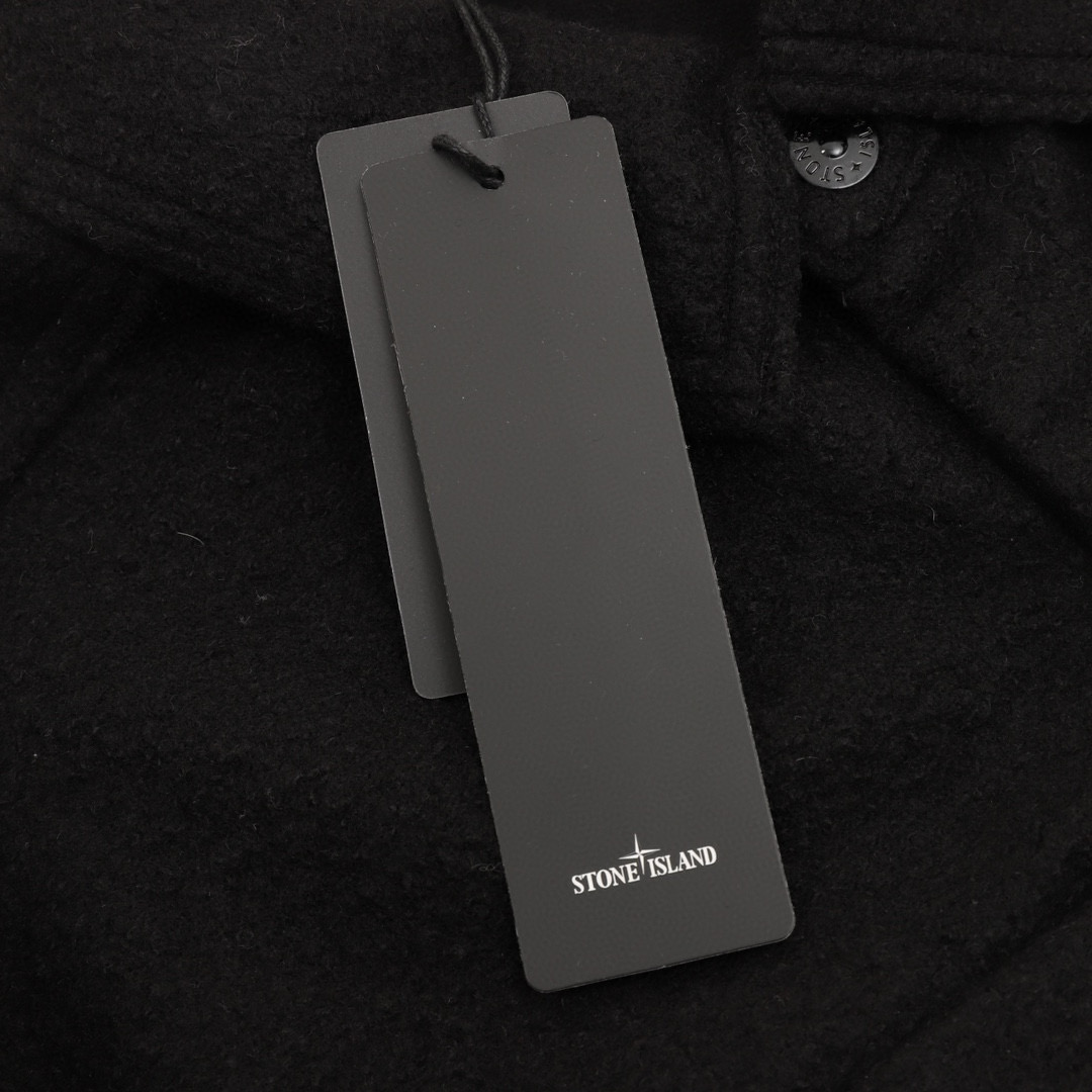 Stone Island 스톤 아일랜드 램스울 블랙 셔츠 자켓 16