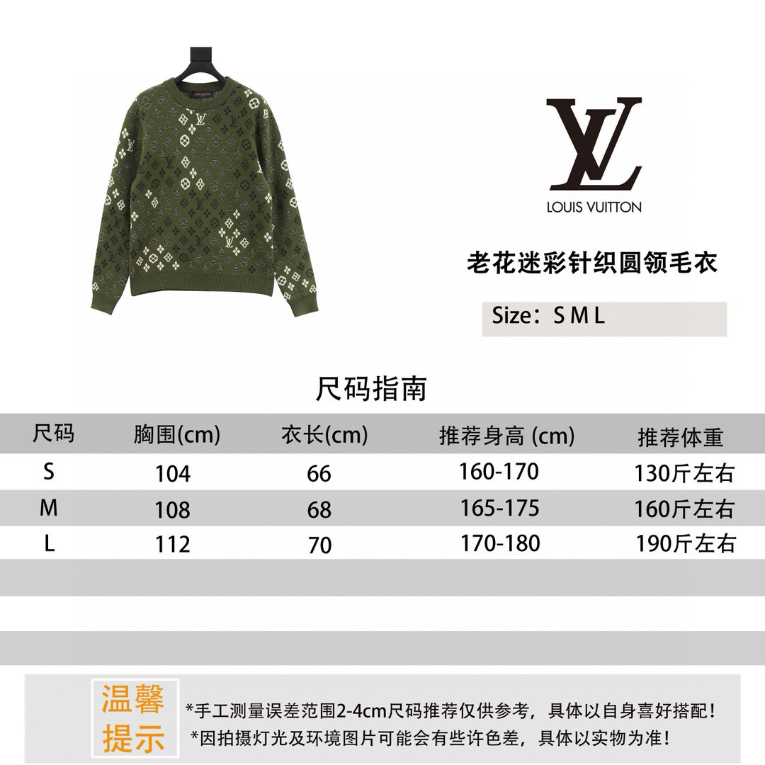 Louis Vuitton 루이비통 루이 비통 모노그램 올오버 니트 라운드넥 스웨터 1