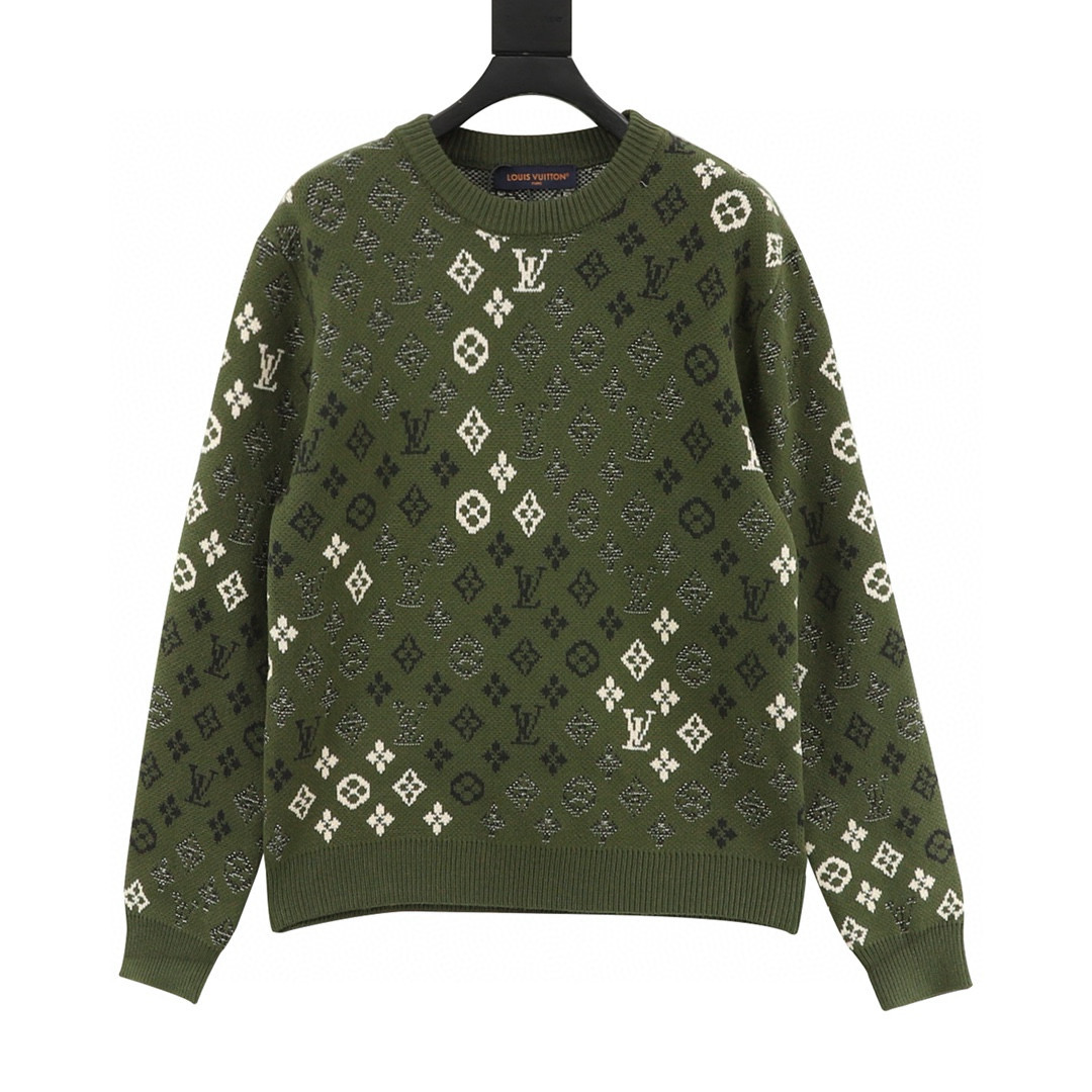 Louis Vuitton 루이비통 루이 비통 모노그램 올오버 니트 라운드넥 스웨터 11
