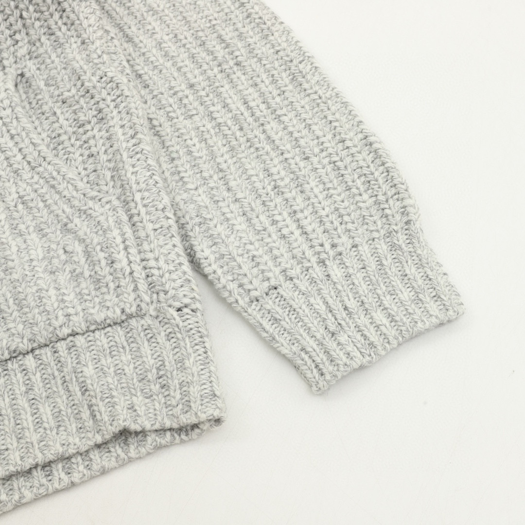 Stone Island 스톤 아일랜드 실버 그레이 후드 니트 집업 가디건 13