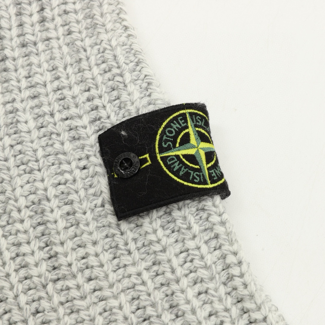 Stone Island 스톤 아일랜드 실버 그레이 후드 니트 집업 가디건 14