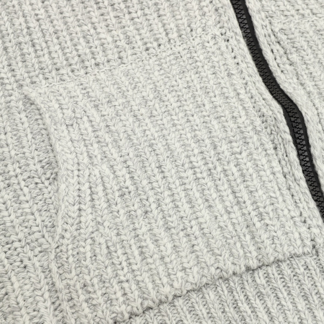 Stone Island 스톤 아일랜드 실버 그레이 후드 니트 집업 가디건 15